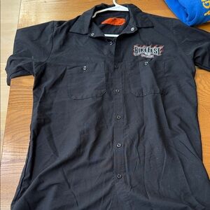 Bikefest Black Casual Button Down Shirt